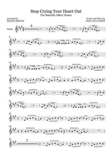 Stop Crying Your Heart Out (arr. Braian Borges)