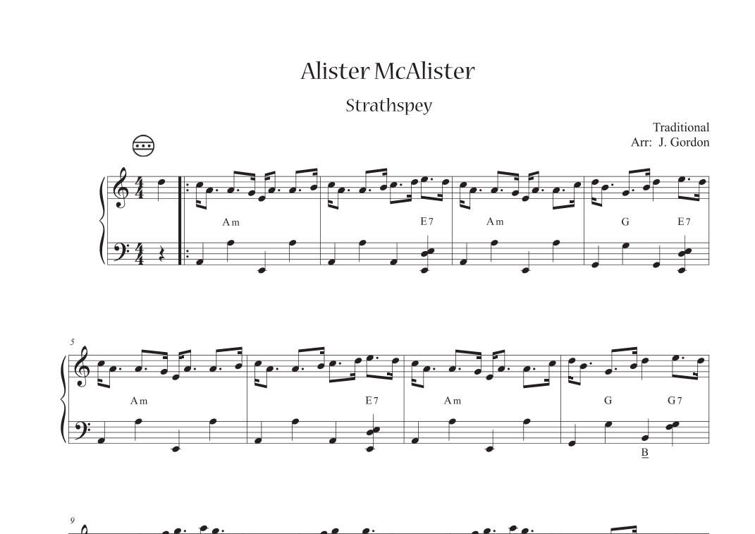 Alister McAlister (arr. Julia Gordon)