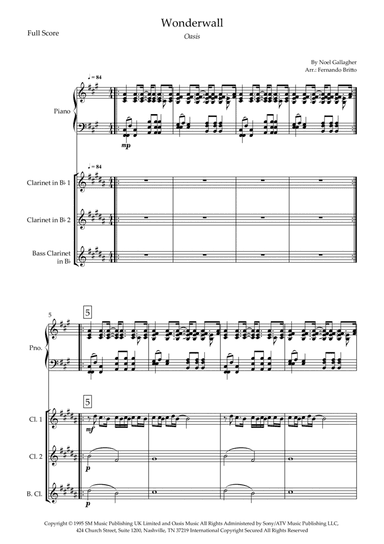 Wonderwall (arr. Fernando Britto)