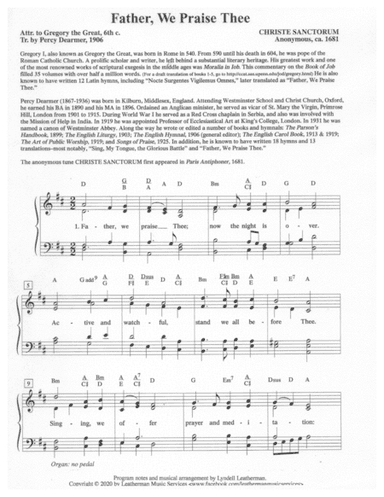 Father, We Praise Thee (arr. Lyndell Leatherman)