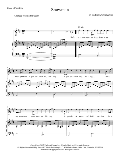 Snowman (arr. Davide Bizzarri)