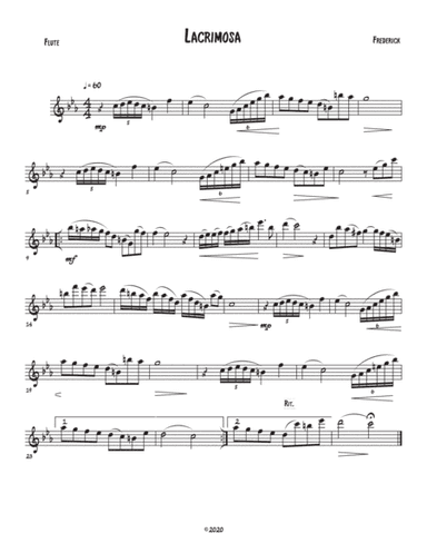 Lacrimosa (Flute Solo with Piano Accompaniment)