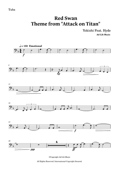 Red Swan (arr. Charles Lam)