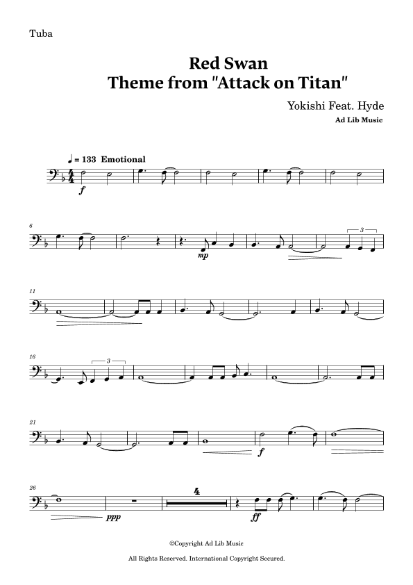 Red Swan (arr. Charles Lam)