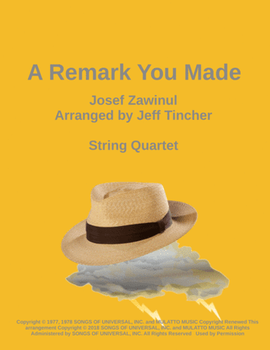 A Remark You Made (arr. Jeff Tincher)