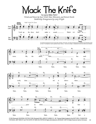 Mack The Knife (arr. Larry Wright)