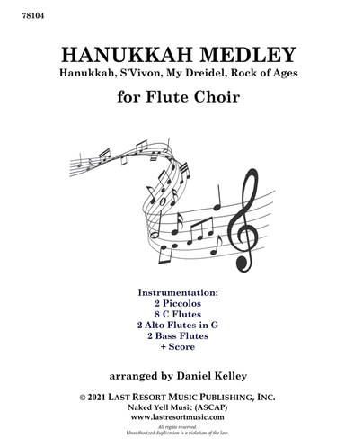Hanukkah Medley for Flute Choir or Flute Ensemble (arr. Daniel Kelley)