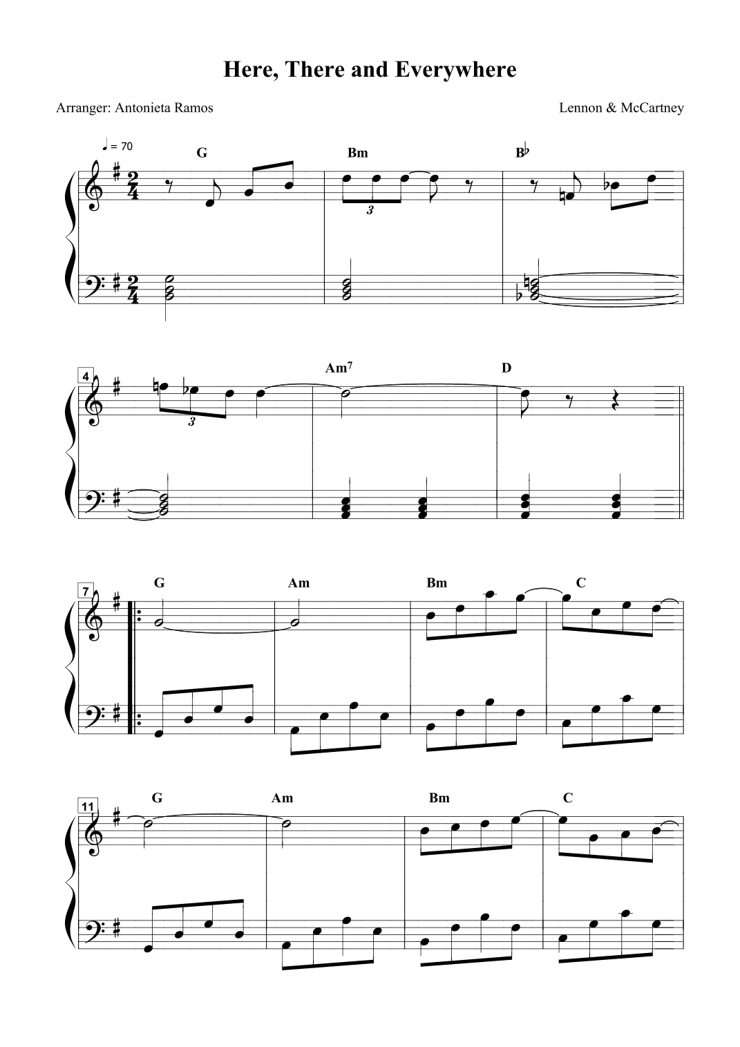 Here, There And Everywhere (arr. Antonieta Ramos Valverde)