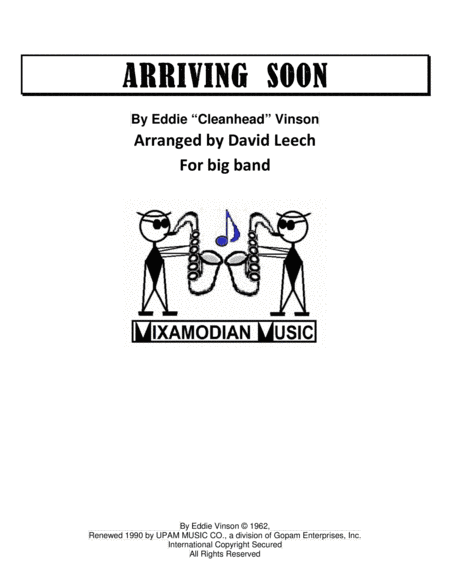 Arriving Soon (arr. David Leech)