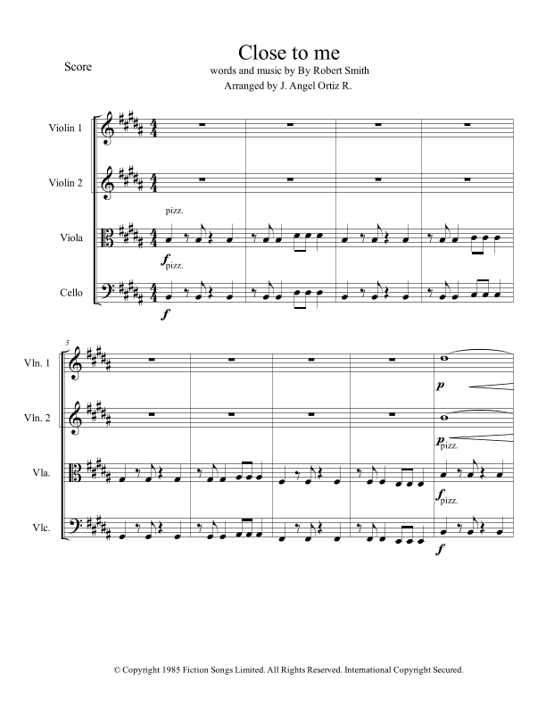 Close To Me (arr. Angeluz ramwagmoz)