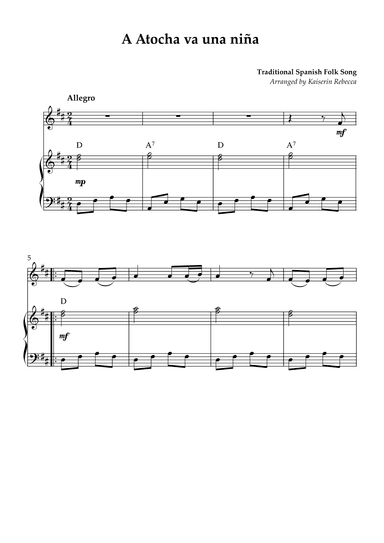 A Atocha va una niña (arr. Kaiserin Rebecca)
