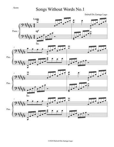 Songs Without Words No.1