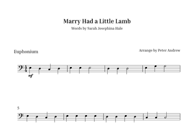 Marry Had  a Little Lamb (arr. Peter Andrew)