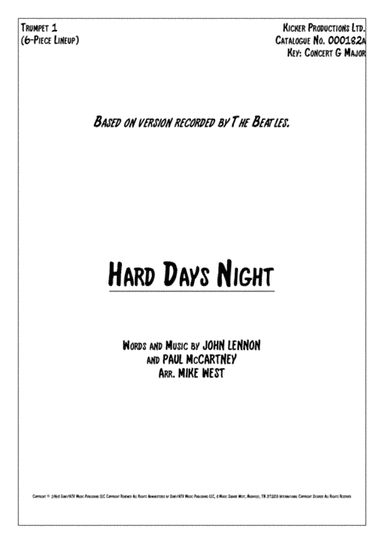 Another Hard Day's Night (arr. Mike West)