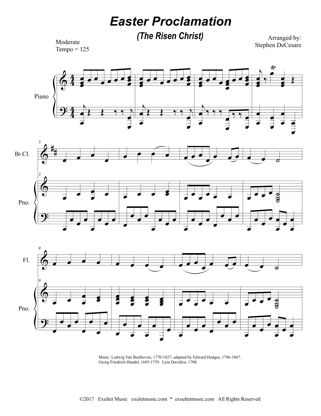 Easter Proclamation (The Risen Christ) (Duet for Flute and Bb-Clarinet)