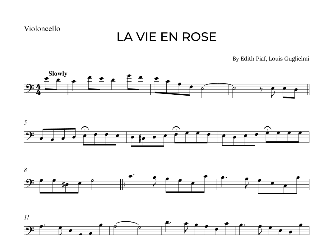 La Vie En Rose (arr. Alex Nunes Rodrigues)