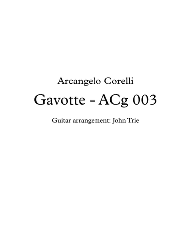 Gavotte - ACg003 (arr. John Trie)