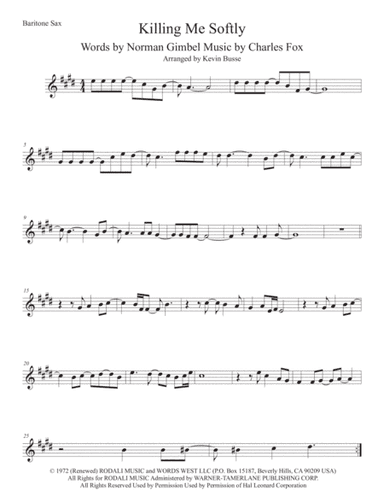 Killing Me Softly With His Song (arr. Kevin Busse)