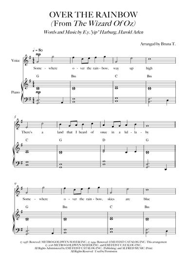 Over The Rainbow (arr. Bruna T.)