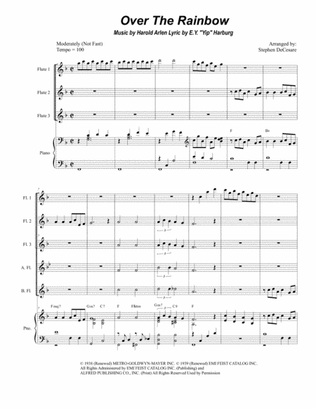 Over The Rainbow (from The Wizard Of Oz) (arr. Stephen DeCesare)