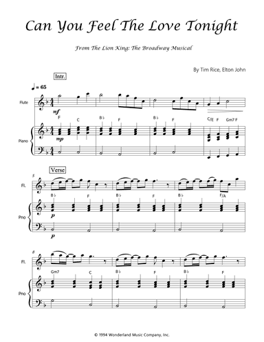 Can You Feel The Love Tonight (arr. Luís Gustavo Rossato)