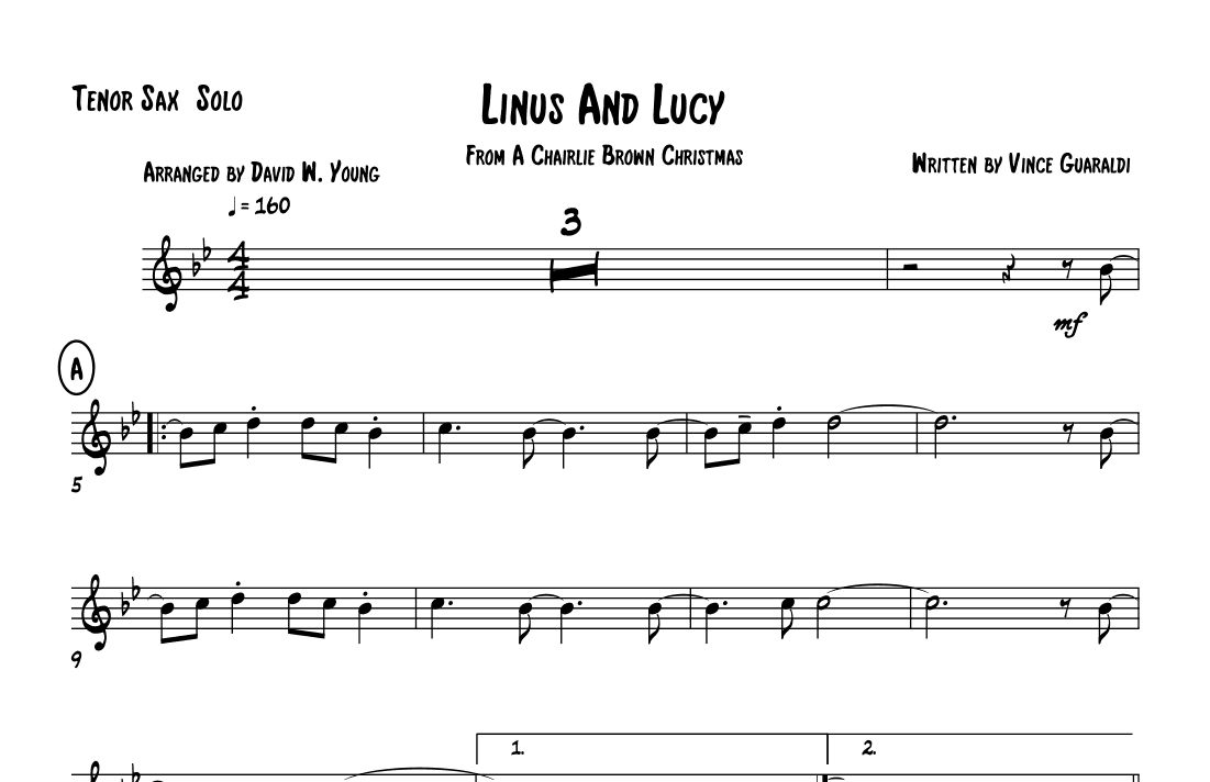 Linus And Lucy (arr. David W. Young)