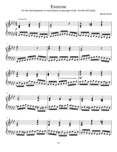 Exercise for the development of passage-work in the left hand.