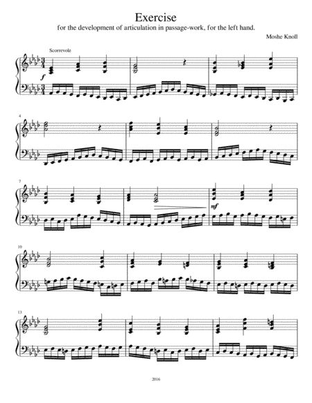 Exercise for the development of passage-work in the left hand.