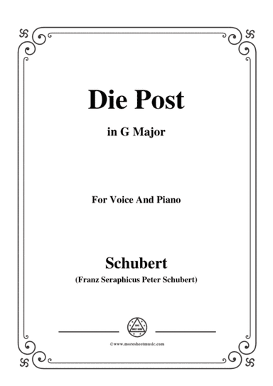 Schubert-Die Post,from 'Winterreise',Op.89(D.911) No.13,in G Major,for Voice&Piano (arr. MSM)
