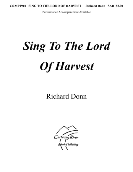 Sing to the Lord of Harvest