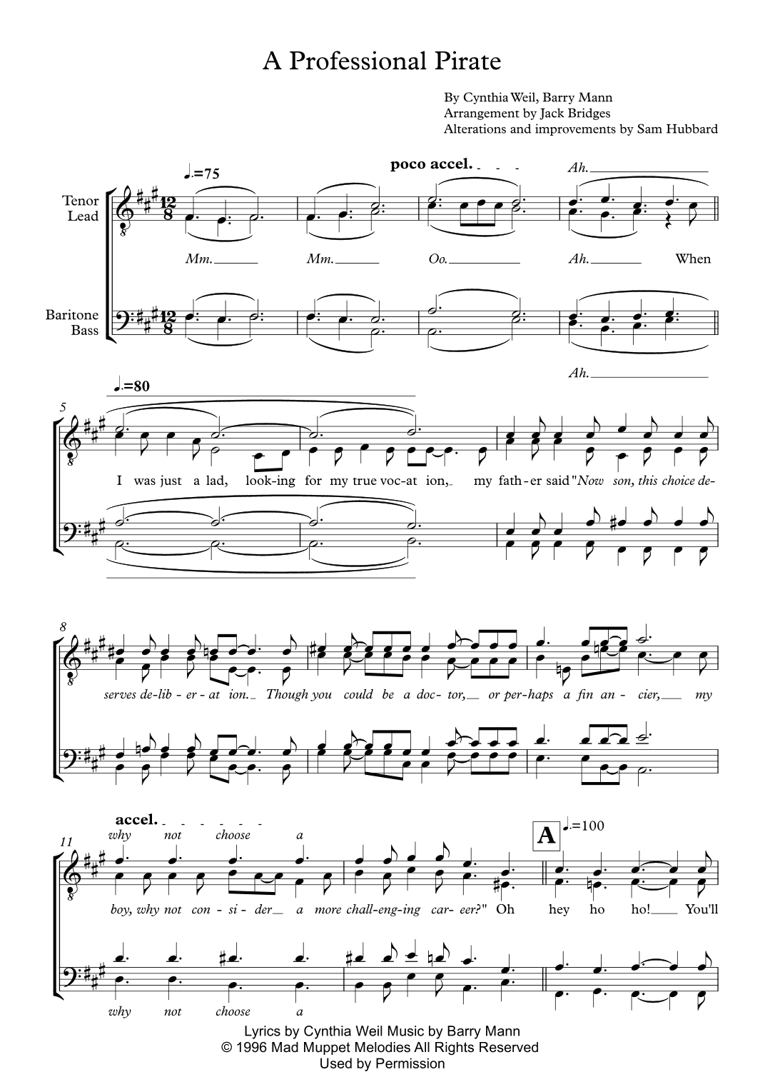 A Professional Pirate (arr. Jack Bridges)