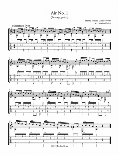 Air No.1 (for easy guitar) (arr. Jordan Grigg)
