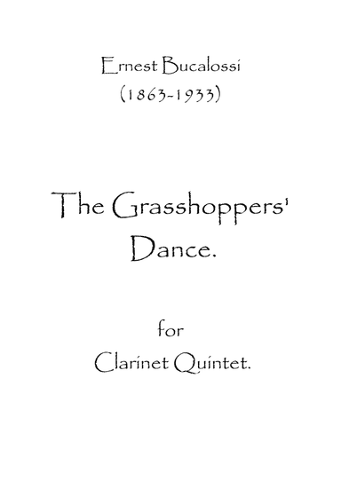 The Grasshoppers' Dance (arr. Spence Bundy)