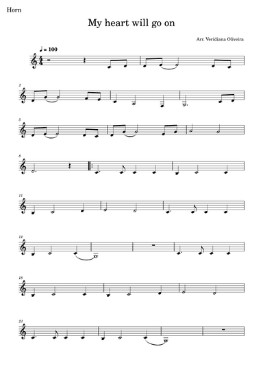 My Heart Will Go On (love Theme From 'titanic') (arr. Veridiana Oliveira)