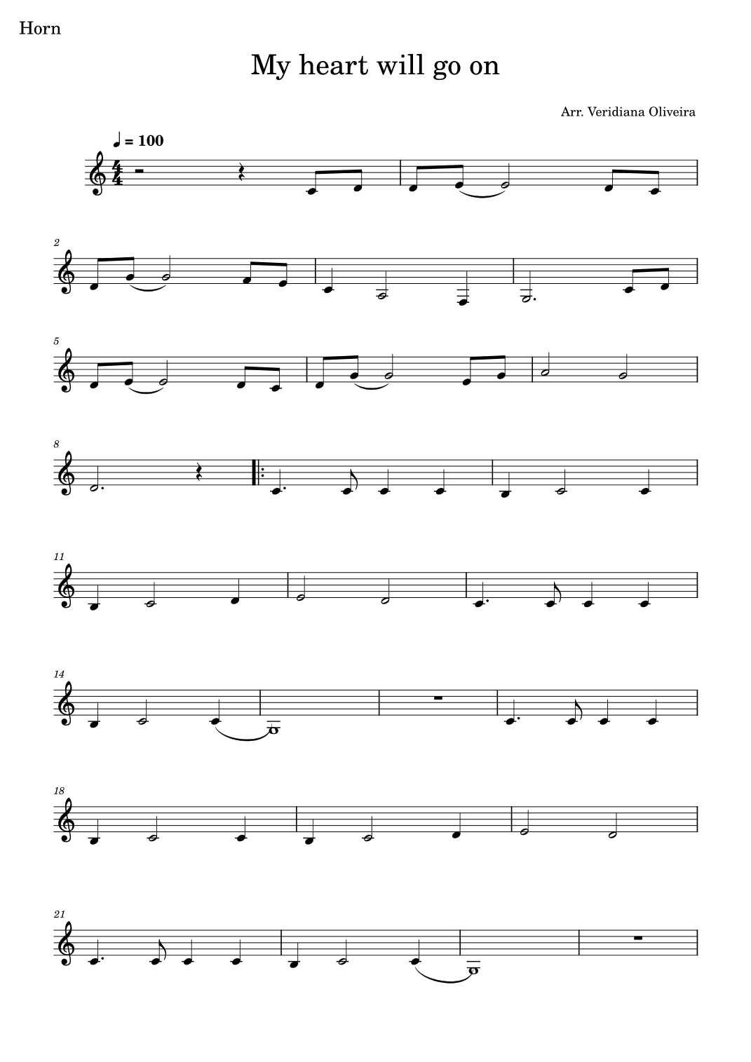 My Heart Will Go On (love Theme From 'titanic') (arr. Veridiana Oliveira)