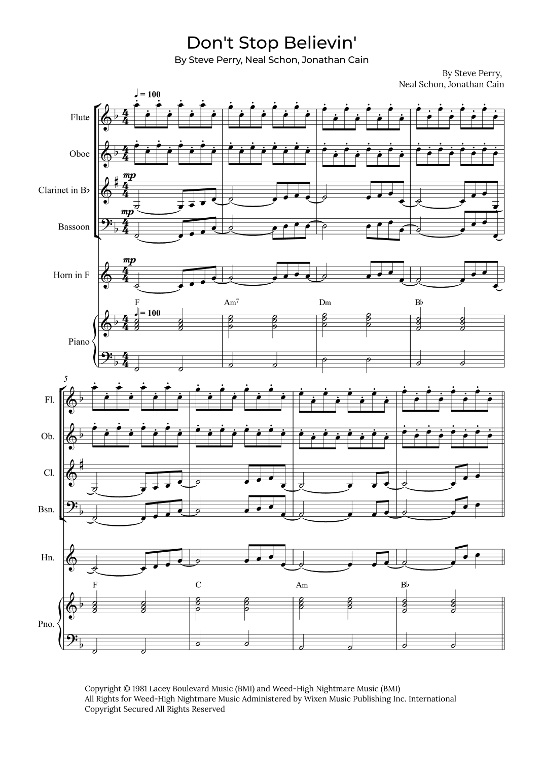 Don't Stop Believin' (arr. Alex Nunes Rodrigues)