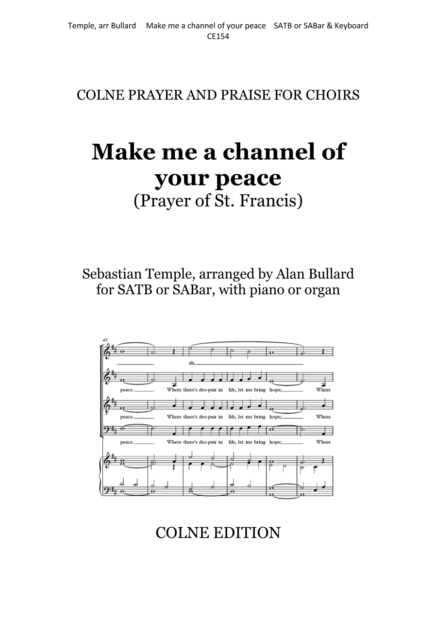 Make Me A Channel Of Your Peace (prayer Of St. Francis) (arr. Alan Bullard)