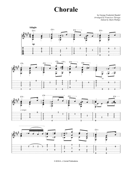 Chorale (arr. Francisco Tarrega)