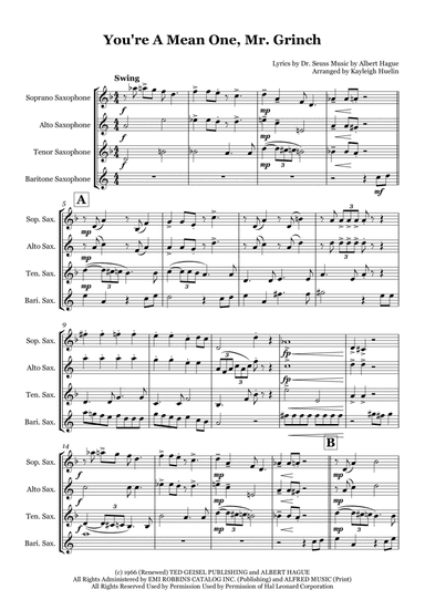 You're A Mean One, Mr. Grinch (arr. Kayleigh Huelin)
