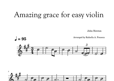 Amazing Grace (arr. RF notes)