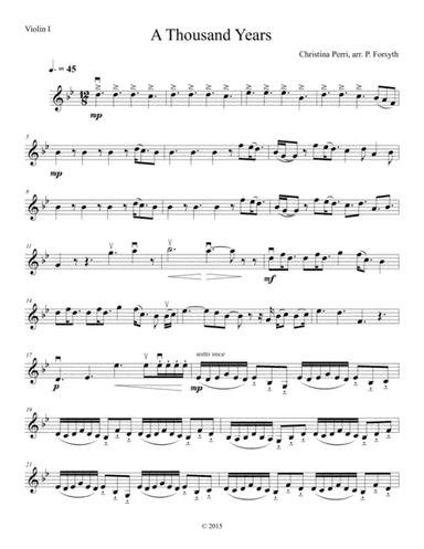 A Thousand Years (arr. Patrick Forsyth)