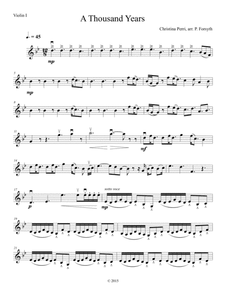 A Thousand Years (arr. Patrick Forsyth)