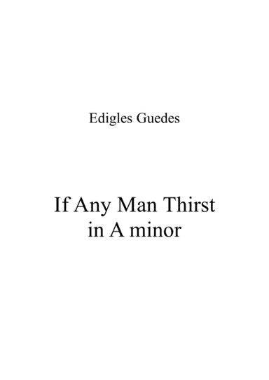 If Any Man Thirst