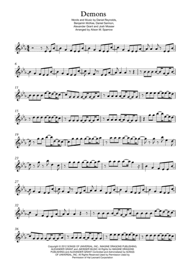 Demons (arr. Alison M. Sparrow)
