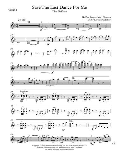 Save The Last Dance For Me (arr. Lorento Golofeev)