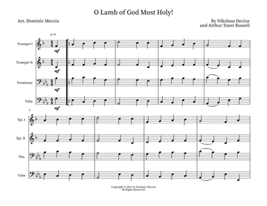 O Lamb of God Most Holy! (arr. Dominic Meccia)