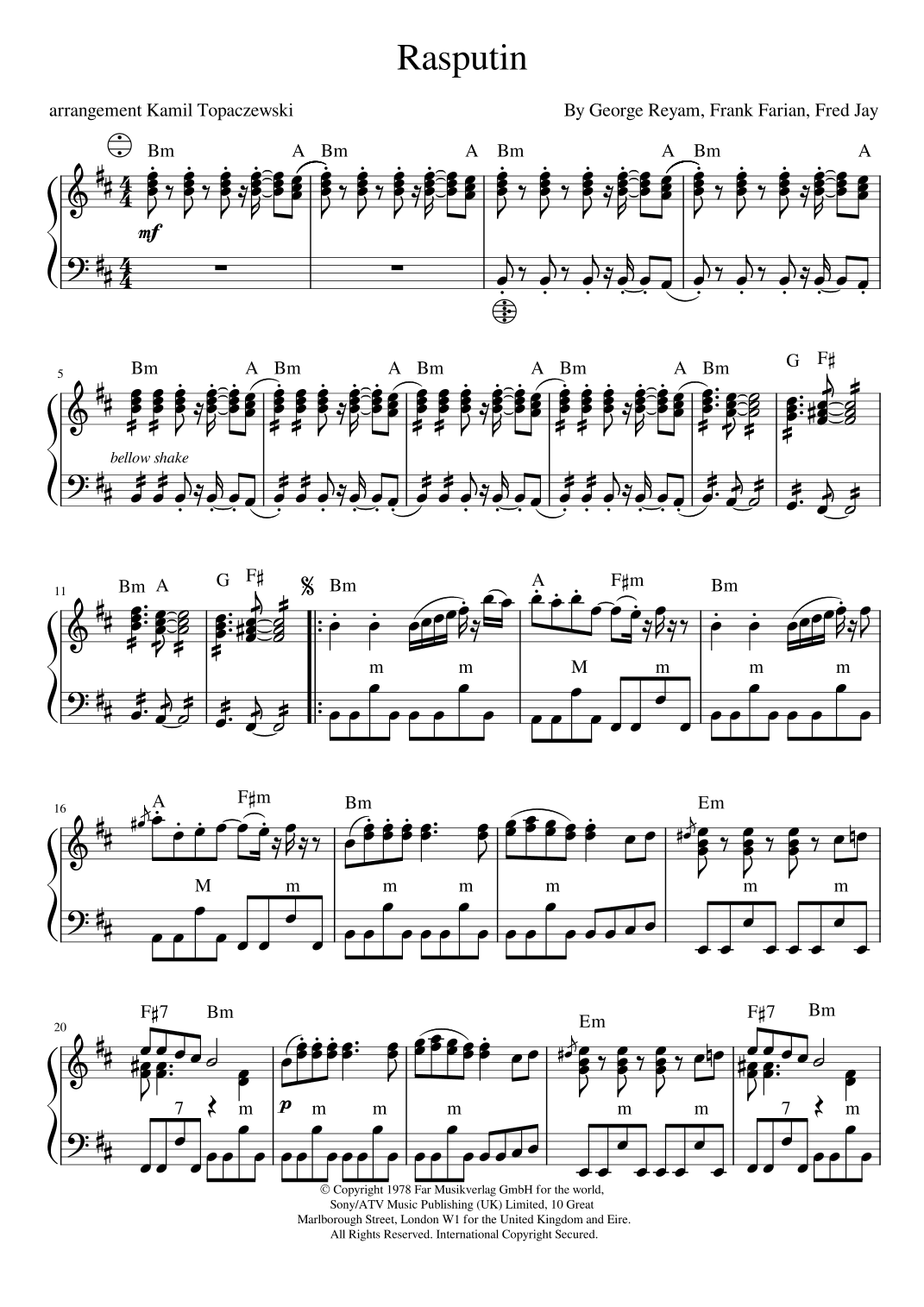 Rasputin (arr. Kamil Topaczewski)