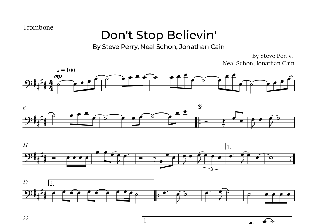 Don't Stop Believin' (arr. Alex Nunes Rodrigues)