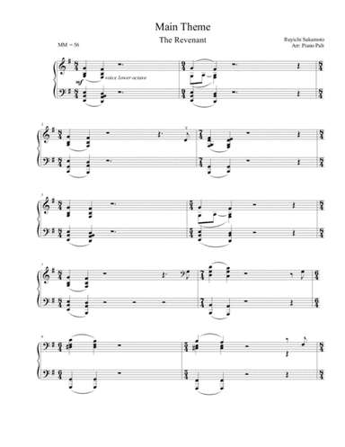 The Revenant Main Theme (arr. Piano Palt)