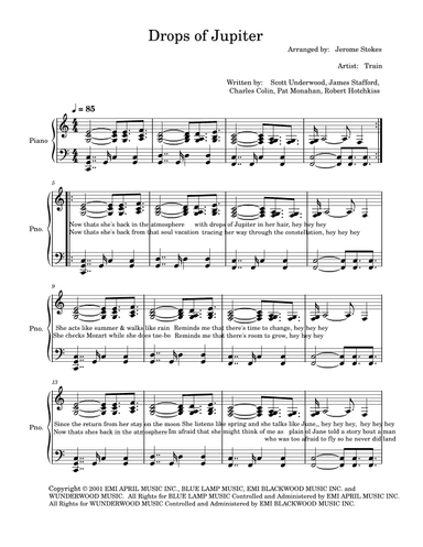 Drops Of Jupiter (tell Me) (arr. Jerome Stokes)